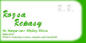 rozsa repasy business card